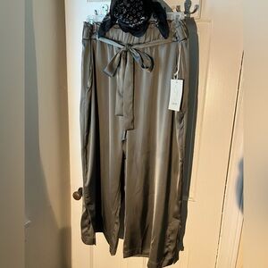 Joie Satin Tie-Waist Trousers